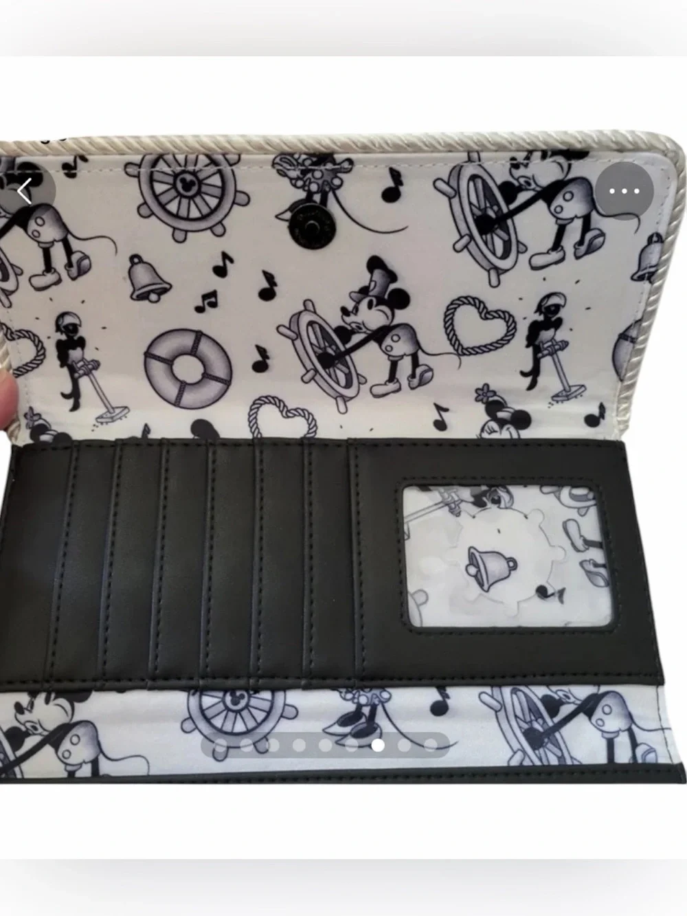 NWOT Loungefly Disney Mickey Mouse Steamboat Willie Music Cruise Flap Wallet